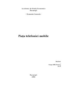 Analiza pieței de telefonie mobilă - Pagina 1