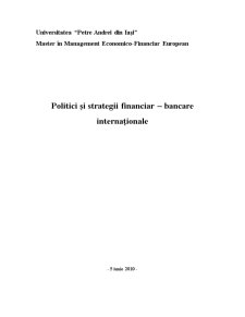 Politici și Strategii Financiar - Bancare Internaționale - Pagina 1