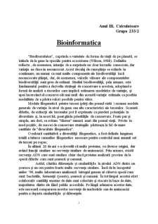 Bioinformatică - Pagina 1
