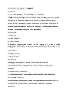 Management Comparat - Grile - Pagina 1