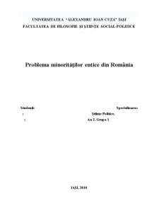 Problema minorităților etnice din România - Pagina 1