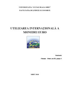 Utilizarea Internațională a Monedei Euro - Pagina 1