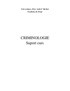 Criminologie - Pagina 1