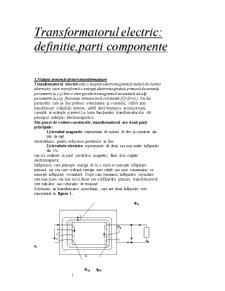 Transformatorul electric - generalități, părți componente - Pagina 1