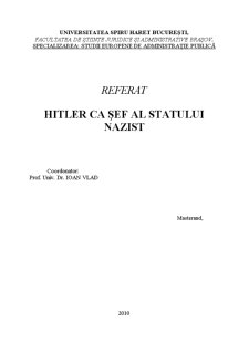 Hitler ca Șef al Statului Nazist - Pagina 1
