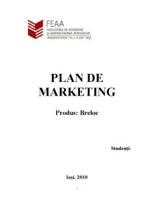 Plan de Marketing - Breloc - Pagina 1