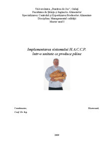 Implementarea sistemului HACCP într-o unitate ce produce pâine - Pagina 1