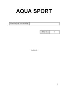 Înființarea unui bazin de înot - Aqua Sport - Pagina 1