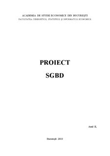 Proiect SGBD - Gestiunea unei Familii - Pagina 1