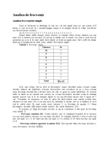 Analiza de Frecvențe - Pagina 1