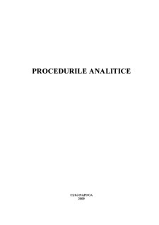 Proceduri Analitice - Pagina 1