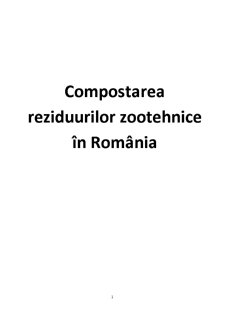 Compostarea Reziduurilor Zootehnice în România - Pagina 1