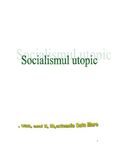 Socialismul Utopic - Pagina 1