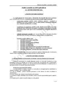 Politici Contabile An 2009 Aplicabile în SC Sistem Euroteh SRL - Pagina 1