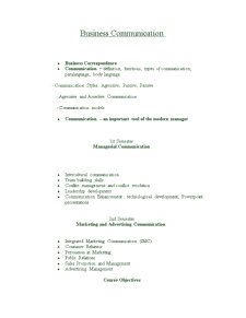 Business Communication - Pagina 1