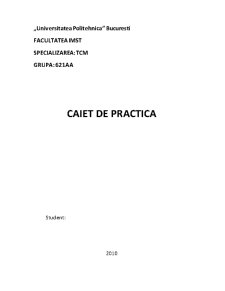 Stagiu de practică la SC Rotec SA - Pagina 1