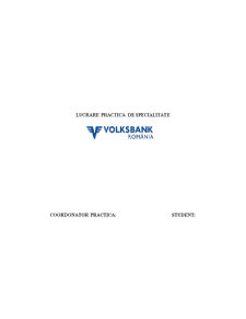 Lucrare practică Volksbank - Pagina 1