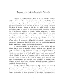Geneza constituționalismului în România - Pagina 1