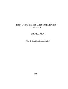 Rolul Transportului în Activitatea Logistică - Pagina 1