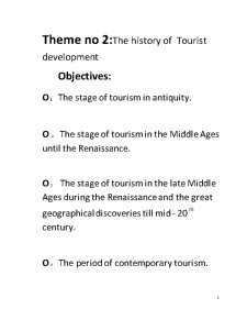 The History of Tourist Development - Pagina 1