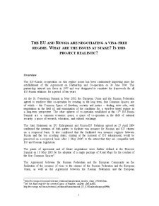 Regimul vizelor între UE și Rusia - Pagina 1