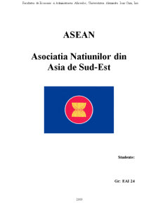 ASEAN - Asociația Națiunilor din Asia de Sud-Est - Pagina 1