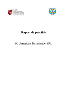 Raport de practică - SC American Experience SRL - Pagina 1