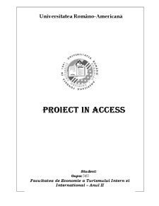Gestiunea Stocurilor - Proiect la Access - Pagina 1