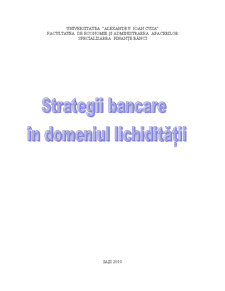 Strategii bancare în domeniul lichidității - Pagina 1