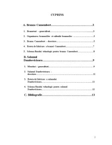 Biotehnologii vegetale și animale - Brânza Camembert și Salamul Dâmbovicioara - Pagina 2