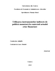 Utilizarea Instrumentelor Indirecte de Politică Monetară în Contextul Actualei Crize Financiare - Pagina 2