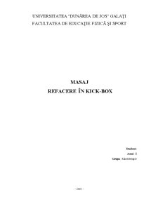 Masaj în Kick-Box - Pagina 1