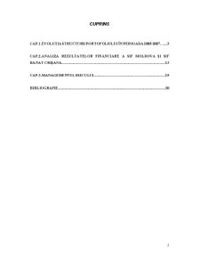 Analiza Structurii Portofoliului pentru Societățile de Investiții Financiare SIF 1 și SIF 2 - Pagina 2