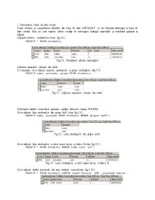 Crearea și Interogarea Bazelor de Date folosind Limbajul SQL - Pagina 5
