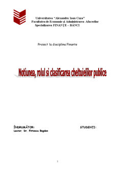Notiunea, Rolul și Clasificarea Cheltuielilor Publice - Pagina 2