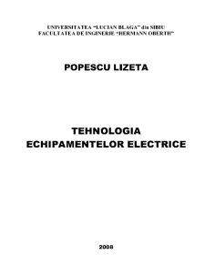 Tehnologia Echipamentelor Electrice - Pagina 1