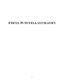 Eticul în Nuvela lui Slavici - Pagina 1