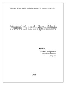 Proiect la Agrochimie - Pagina 1