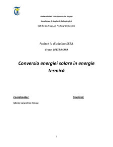 Conversia Energiei Solare în Energie Termică - Pagina 1