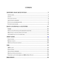 Monografia Sistemului Bancar al Elveției - Pagina 2