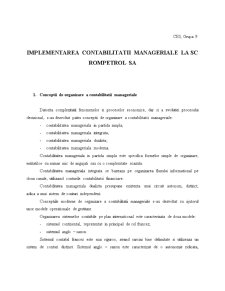 Implementarea contabilității manageriale la SC Rompetrol SA - Pagina 1