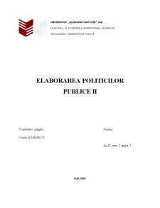 Elaborarea politicilor publice II - Pagina 1
