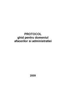 Protocol în Afaceri - Pagina 1