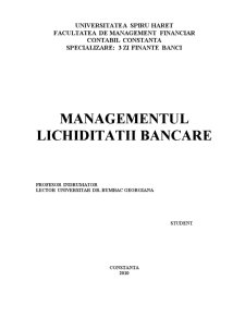 Managementul lichidității bancare la BCR - Pagina 1