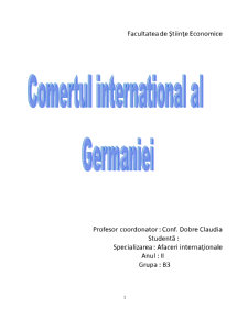 Comerțul internațional al Germaniei - Pagina 1