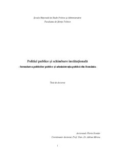 Politici Publice și Schimbare Instituțională - Pagina 1