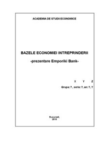 Bazele economiei întreprinderii - prezentare Emporiki Bank - Pagina 1