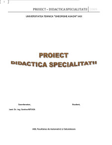 Didactica specialității - tehnologia informației și a comunicațiilor - Pagina 1