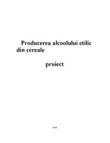 Producerea Alcoolului Etilic din Cereale - Pagina 1
