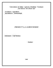 Proiect la Agrochimie - Soluri - Pagina 1